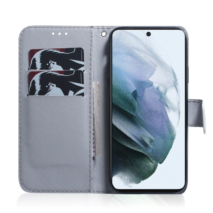 For Samsung Galaxy S21 FE Coloured Drawing Horizontal Flip Leather Case, with Holder & Card Slots & Wallet(Lion)
