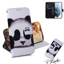For Samsung Galaxy S21 FE Coloured Drawing Horizontal Flip Leather Case, with Holder & Card Slots & Wallet(Panda)