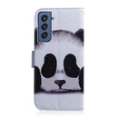 For Samsung Galaxy S21 FE Coloured Drawing Horizontal Flip Leather Case, with Holder & Card Slots & Wallet(Panda)