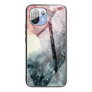 For Xiaomi Mi 11 Abstract Marble Pattern Glass Protective Case(Abstract Black)