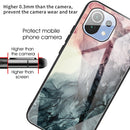 For Xiaomi Mi 11 Abstract Marble Pattern Glass Protective Case(Abstract Black)