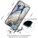 For Xiaomi Mi 11 Abstract Marble Pattern Glass Protective Case(Abstract Gold)