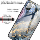For Xiaomi Mi 11 Abstract Marble Pattern Glass Protective Case(Abstract Gold)