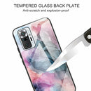 For Xiaomi Redmi Note 10 Pro / Note 10 Pro Max Abstract Marble Pattern Glass Protective Case(Abstract Multicolor)
