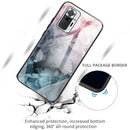 For Xiaomi Redmi Note 10 Pro / Note 10 Pro Max Abstract Marble Pattern Glass Protective Case(Abstract Light Pink)