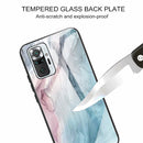 For Xiaomi Redmi Note 10 Pro / Note 10 Pro Max Abstract Marble Pattern Glass Protective Case(Abstract Gray)