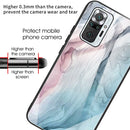 For Xiaomi Redmi Note 10 Pro / Note 10 Pro Max Abstract Marble Pattern Glass Protective Case(Abstract Gray)