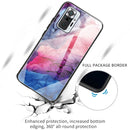 For Xiaomi Redmi Note 10 Pro / Note 10 Pro Max Abstract Marble Pattern Glass Protective Case(Abstract Red)