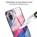 For Xiaomi Redmi Note 10 Pro / Note 10 Pro Max Abstract Marble Pattern Glass Protective Case(Abstract Red)