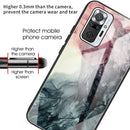 For Xiaomi Redmi Note 10 Pro / Note 10 Pro Max Abstract Marble Pattern Glass Protective Case(Abstract Black)