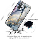 For Xiaomi Redmi Note 10 Pro / Note 10 Pro Max Abstract Marble Pattern Glass Protective Case(Abstract Gold)