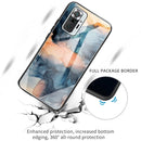 For Xiaomi Redmi Note 10 Pro / Note 10 Pro Max Abstract Marble Pattern Glass Protective Case(Abstract Blue)