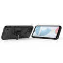 For OPPO Realme C21 Shockproof PC + TPU Protective Case with Magnetic Ring Holder(Black)