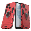 For OPPO Realme C21 Shockproof PC + TPU Protective Case with Magnetic Ring Holder(Red)