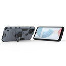 For OPPO Realme C21 Shockproof PC + TPU Protective Case with Magnetic Ring Holder(Navy Blue)