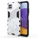 For Samsung Galaxy A22 5G Punk Armor 2 in 1 PC + TPU Shockproof Case with Invisible Holder(White)