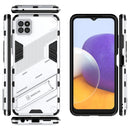 For Samsung Galaxy A22 5G Punk Armor 2 in 1 PC + TPU Shockproof Case with Invisible Holder(White)