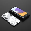 For Samsung Galaxy A22 5G Punk Armor 2 in 1 PC + TPU Shockproof Case with Invisible Holder(White)