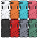 For Samsung Galaxy A22 5G Punk Armor 2 in 1 PC + TPU Shockproof Case with Invisible Holder(White)