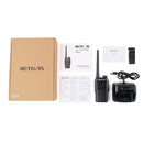 RETEVIS RT47 PMR446 16CHS IP67 Waterproof FRS Two Way Radio Handheld Walkie Talkie, EU Plug(Black)