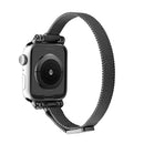 Milan Bracelet Stainless Steel Watch Band For Apple Watch Series 7 41mm / 6 & SE & 5 & 4 40mm / 3 & 2 & 1 38mm(Black)