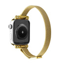 Milan Bracelet Stainless Steel Watch Band For Apple Watch Series 7 41mm / 6 & SE & 5 & 4 40mm / 3 & 2 & 1 38mm(Gold)