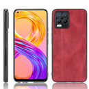 For OPPO Realme 8 4G / Realme 8 Pro Shockproof Sewing Cow Pattern Skin PC + PU + TPU Case(Red)