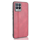 For OPPO Realme 8 4G / Realme 8 Pro Shockproof Sewing Cow Pattern Skin PC + PU + TPU Case(Red)