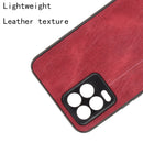 For OPPO Realme 8 4G / Realme 8 Pro Shockproof Sewing Cow Pattern Skin PC + PU + TPU Case(Red)