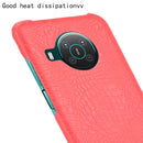 For Nokia X10 / X20 Shockproof Crocodile Texture PC + PU Case(Red)
