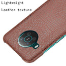 For Nokia X10 / X20 Shockproof Crocodile Texture PC + PU Case(Brown)