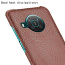 For Nokia X10 / X20 Shockproof Crocodile Texture PC + PU Case(Brown)