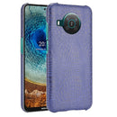 For Nokia X10 / X20 Shockproof Crocodile Texture PC + PU Case(Blue)