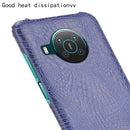 For Nokia X10 / X20 Shockproof Crocodile Texture PC + PU Case(Blue)