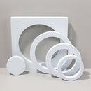 Round Combo Kits Geometric Cube Solid Color Photography Photo Background Table Shooting Foam Props(White)