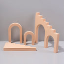 Ladder Combo Kits Geometric Cube Solid Color Photography Photo Background Table Shooting Foam Props(Flesh Color)