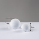 7cm Round Ball + 5cm Round Ball Geometric Cube Solid Color Photography Photo Background Table Shooting Foam Props(White)