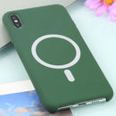 Nano Silicone Full Coverage Shockproof Magsafe Case For iPhone XR(Deep Green)
