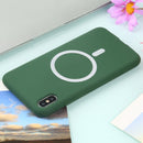 Nano Silicone Full Coverage Shockproof Magsafe Case For iPhone XR(Deep Green)