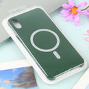 Nano Silicone Full Coverage Shockproof Magsafe Case For iPhone XR(Deep Green)