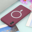 Nano Silicone Full Coverage Shockproof Magsafe Case For iPhone XR(Wine Red)
