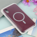 Nano Silicone Full Coverage Shockproof Magsafe Case For iPhone XR(Wine Red)