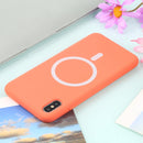 Nano Silicone Full Coverage Shockproof Magsafe Case For iPhone XR(Orange)