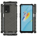 For OPPO A54 4G Shockproof Honeycomb PC + TPU Case(Black)