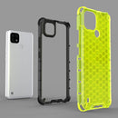 For OPPO Realme C21 Shockproof Honeycomb PC + TPU Case(White)