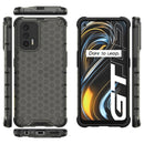 For OPPO Realme GT 5G Shockproof Honeycomb PC + TPU Case(Black)