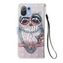 For Xiaomi Mi 11 Lite 3D Painting Horizontal Flip Leather Case with Holder & Card Slot & Wallet & Lanyard(Owl)