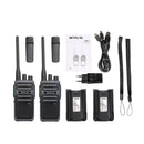1 Pair RETEVIS RB617 PMR446 16CHS License-free Two Way Radio Handheld Walkie Talkie, EU Plug(Black)