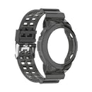 For Huawei Watch GT 2 46mm Silicone Integrated Translucent Watch Band(Black)