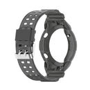 For Huawei Watch GT 2 46mm Silicone Integrated Translucent Watch Band(Black)